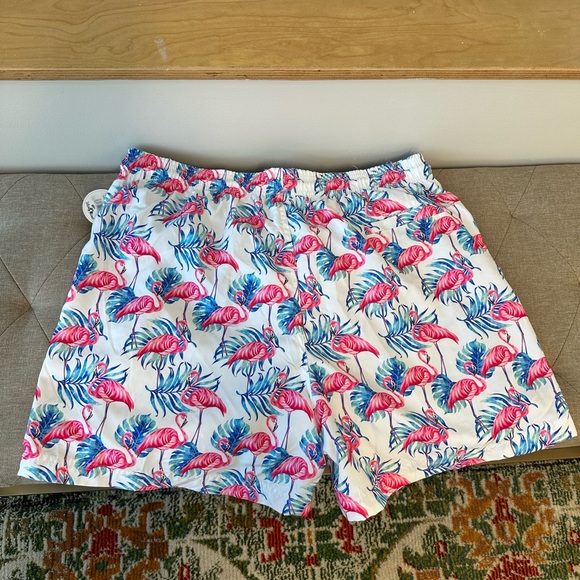 Men’s Board Shorts Flamingo Island Planet Elastic Waistband XXL - Picture 2 of 6